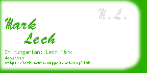 mark lech business card